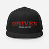 DRIVEN Black Mesh Snapback — Flat Bill
